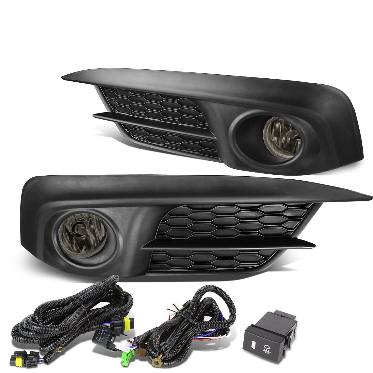 2016+ Honda Civic Fog Lights w/ Switch - Smoke