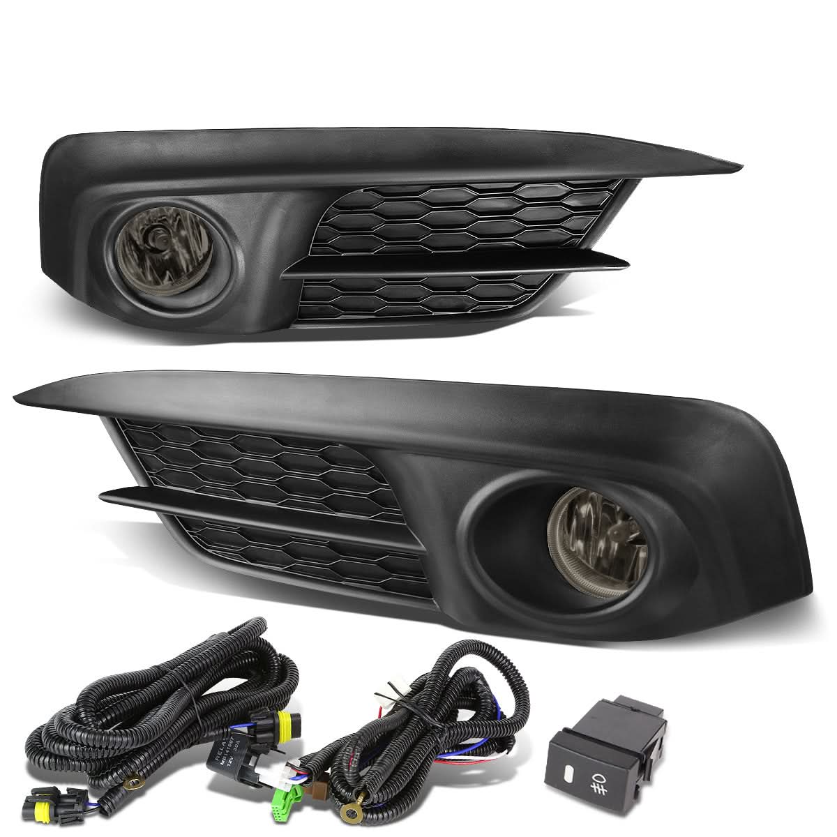 2016+ Honda Civic Fog Lights w/ Switch - Smoke