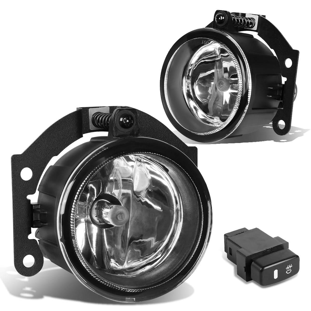 10-15 Mitsubishi Outlander Fog Lights with Switch H11 Chrome Clear