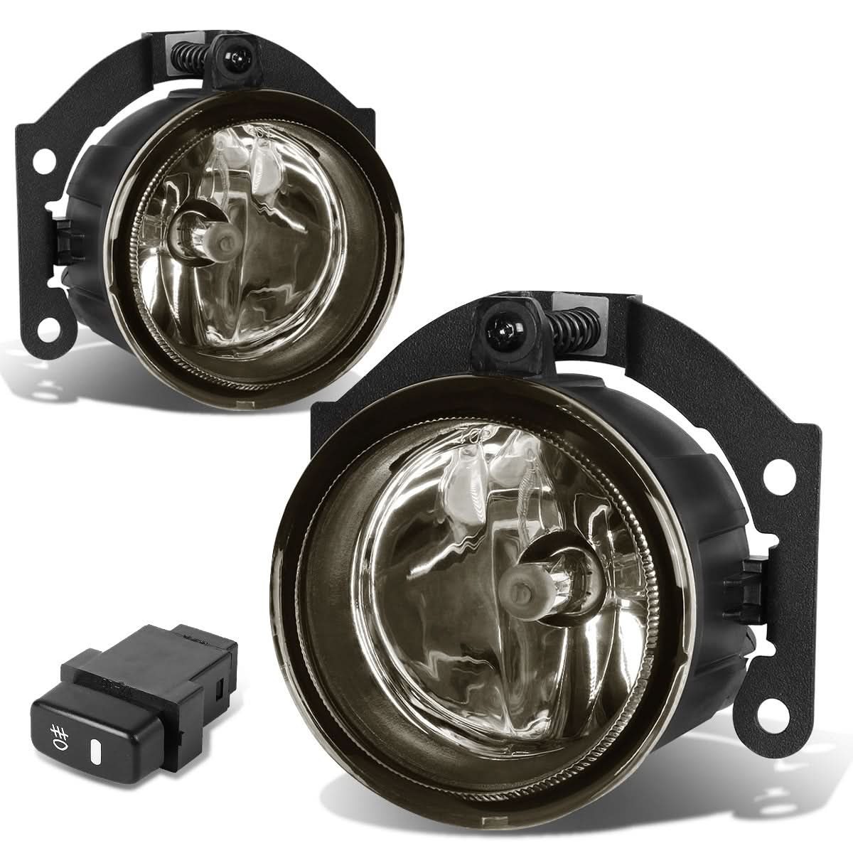 10-15 Mitsubishi Outlander Fog Lights w/ Switch & H11 Bulb - Smoke