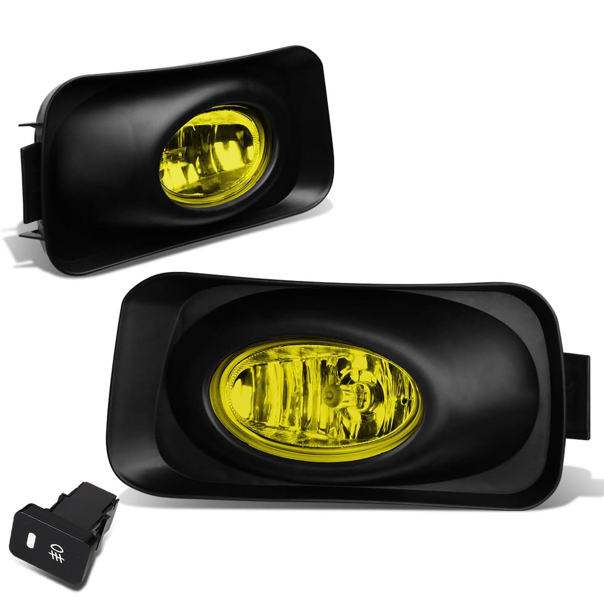 2004-2005 Acura TSX Fog Lights with Switch & Bezel - H11 Amber
