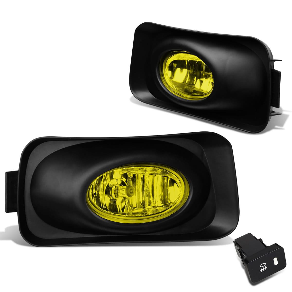2004-2005 Acura TSX Fog Lights with Switch & Bezel - H11 Amber