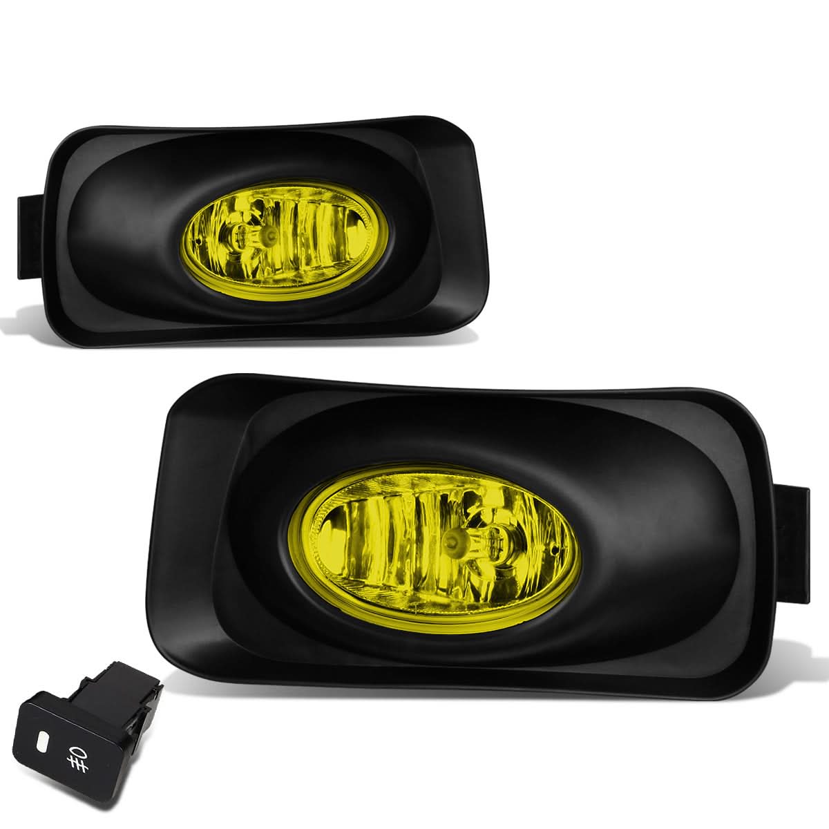 2004-2005 Acura TSX Fog Lights with Switch & Bezel - H11 Amber