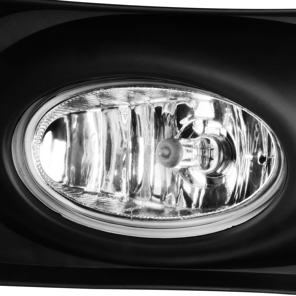 04-05 Acura TSX Fog Lights with Switch & Bezel Chrome Clear