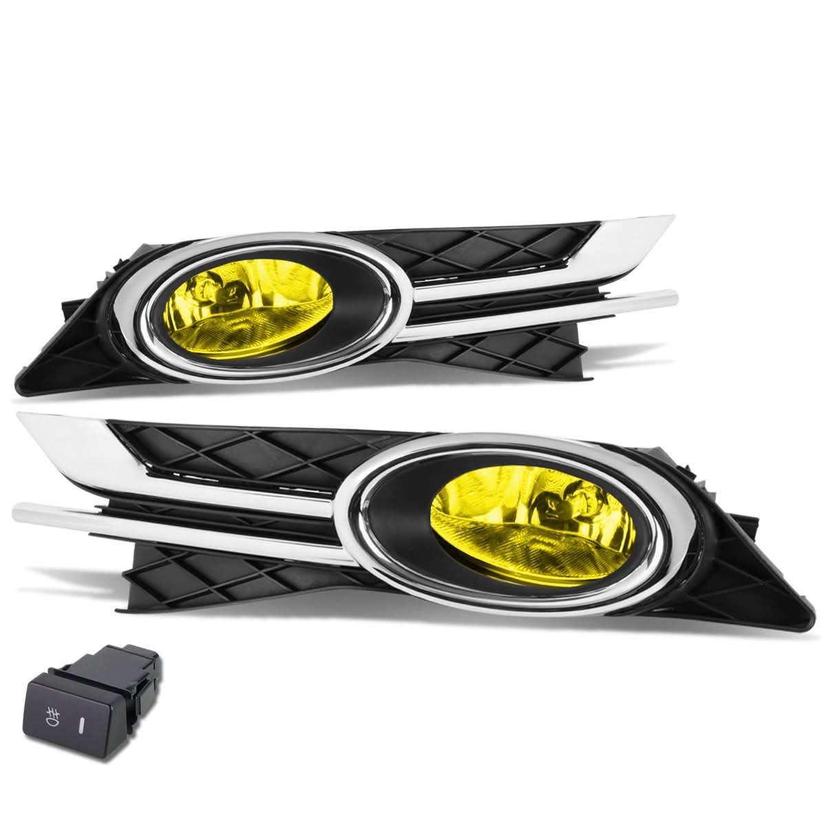 2014-2016 Honda Odyssey Fog Lights with Switch & Bezel H11 Amber