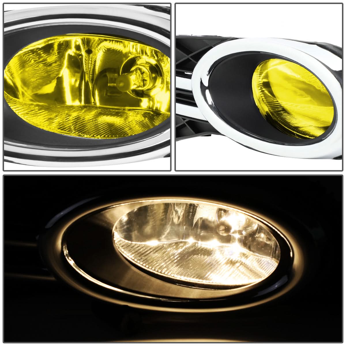 2014-2016 Honda Odyssey Fog Lights with Switch & Bezel H11 Amber