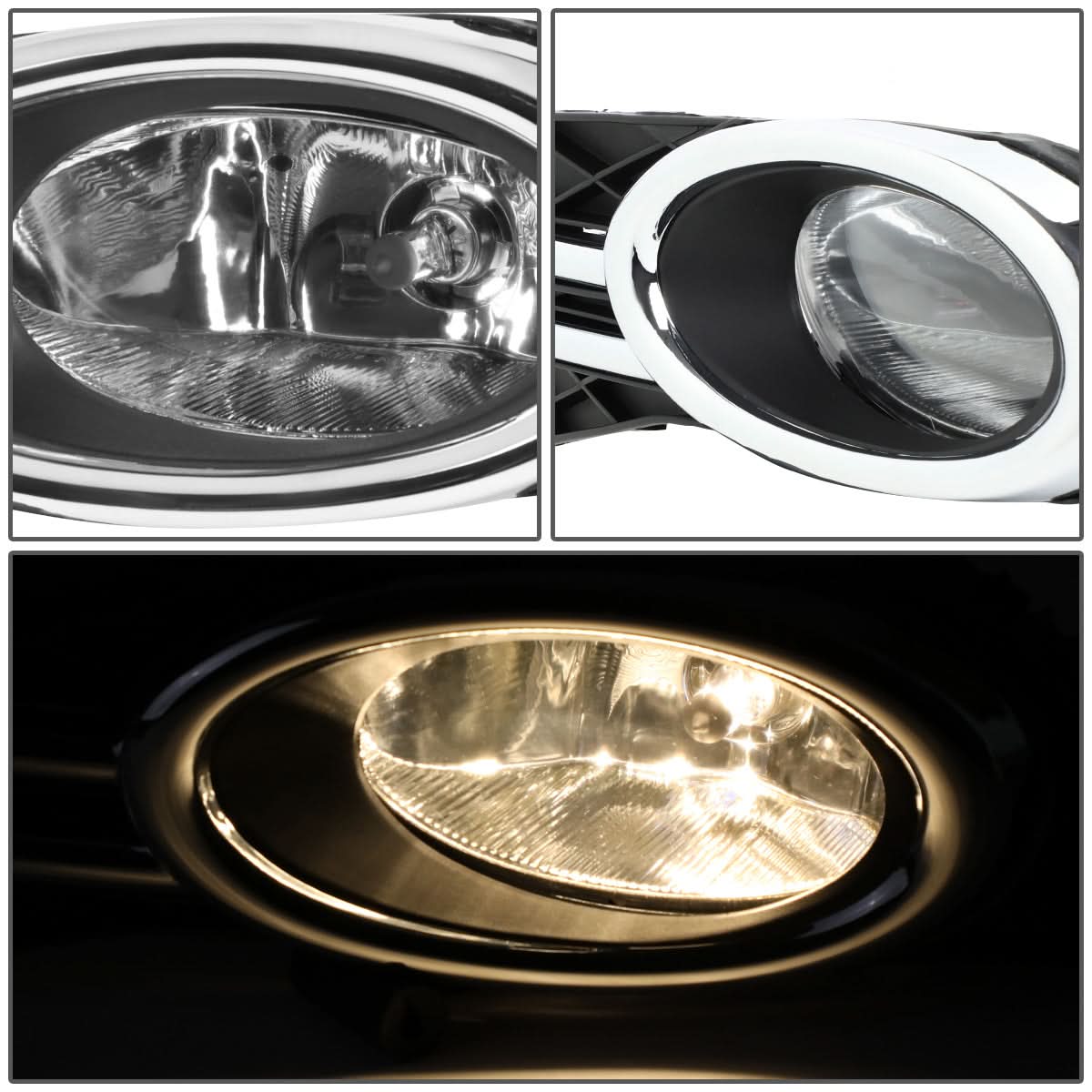 2014-2016 Honda Odyssey Fog Lights with Switch & Bezel Chrome
