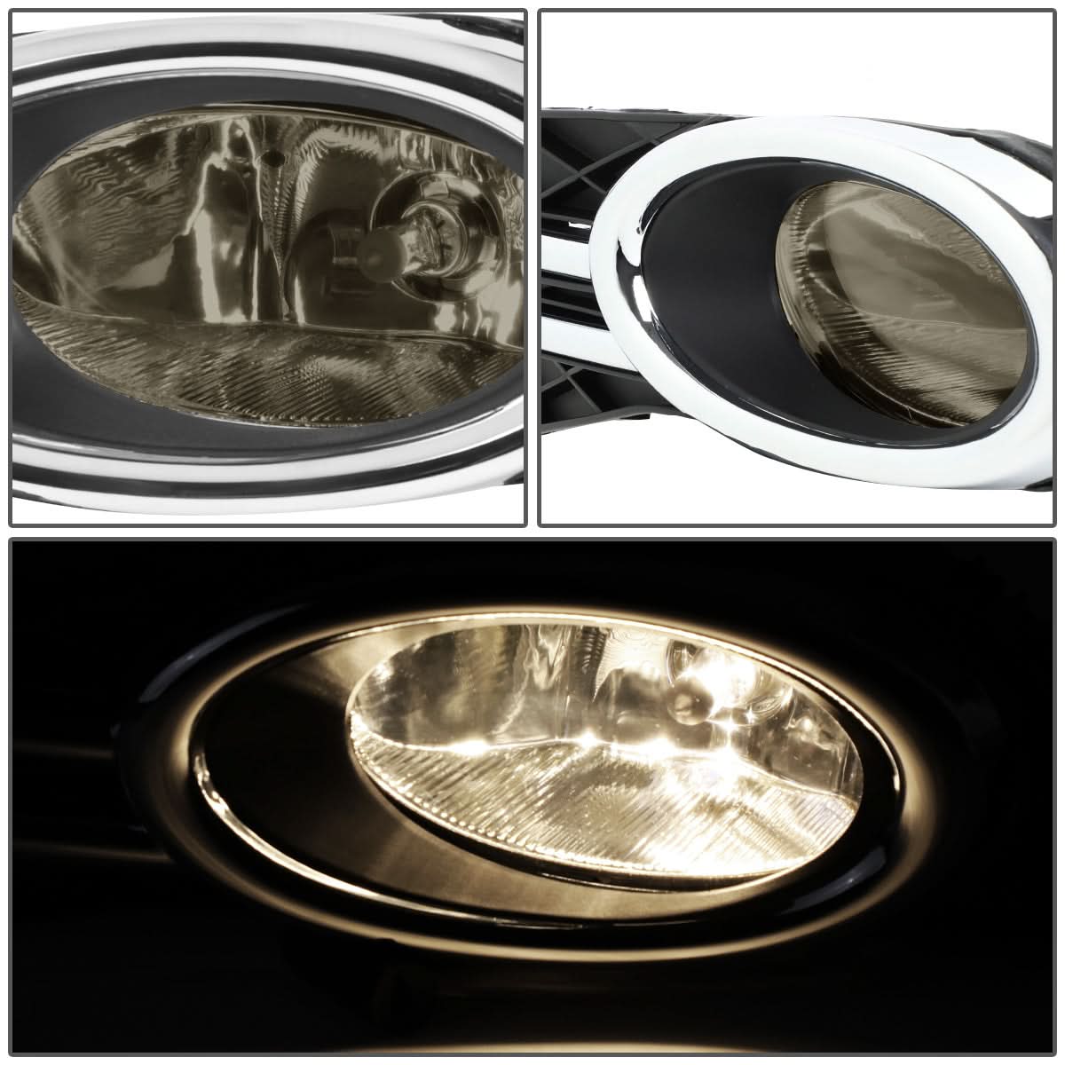 2014-2016 Honda Odyssey Fog Lights with Switch & Bezel - Smoke