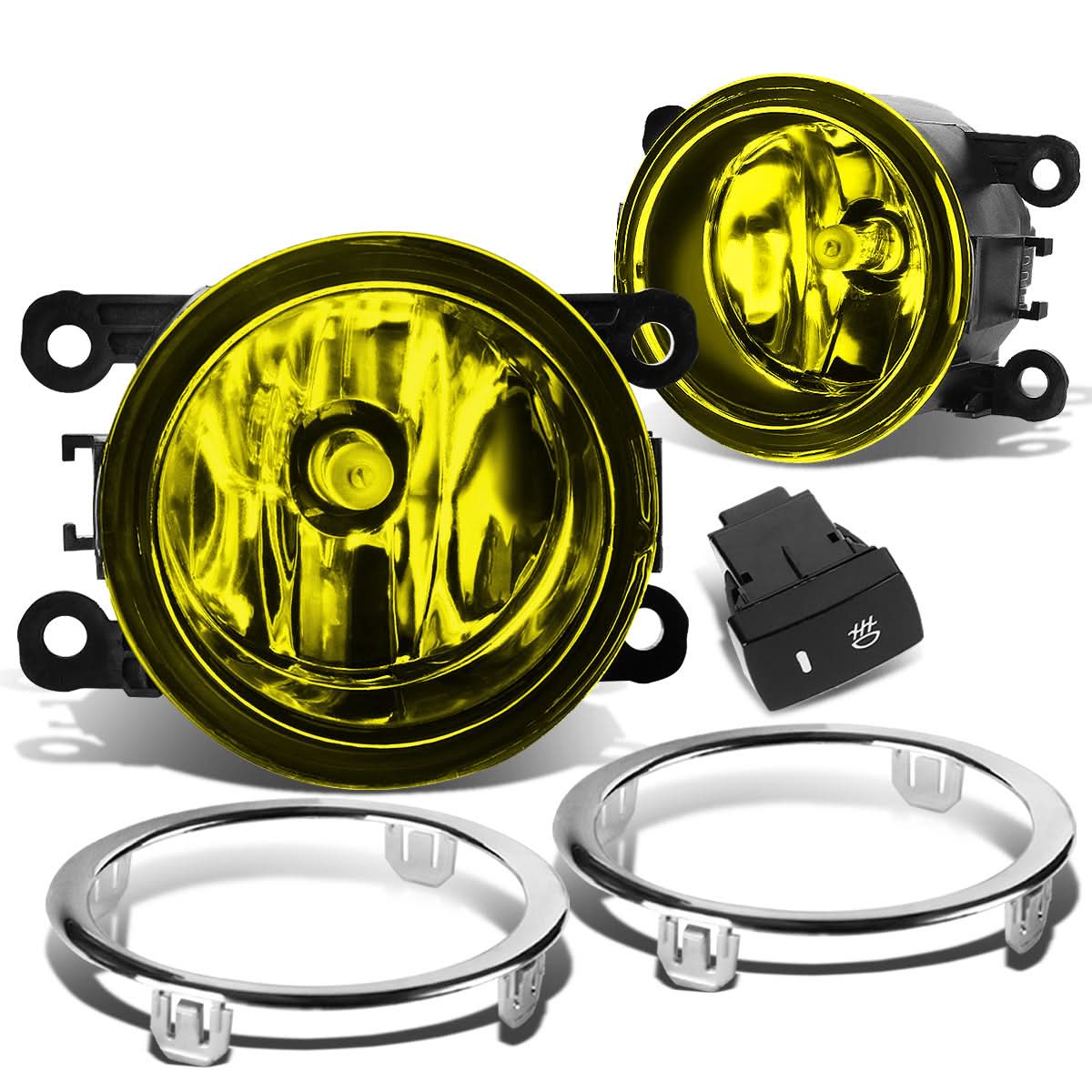 2012-2015 Honda Pilot Fog Lights with Switch & Bezel H11 Amber