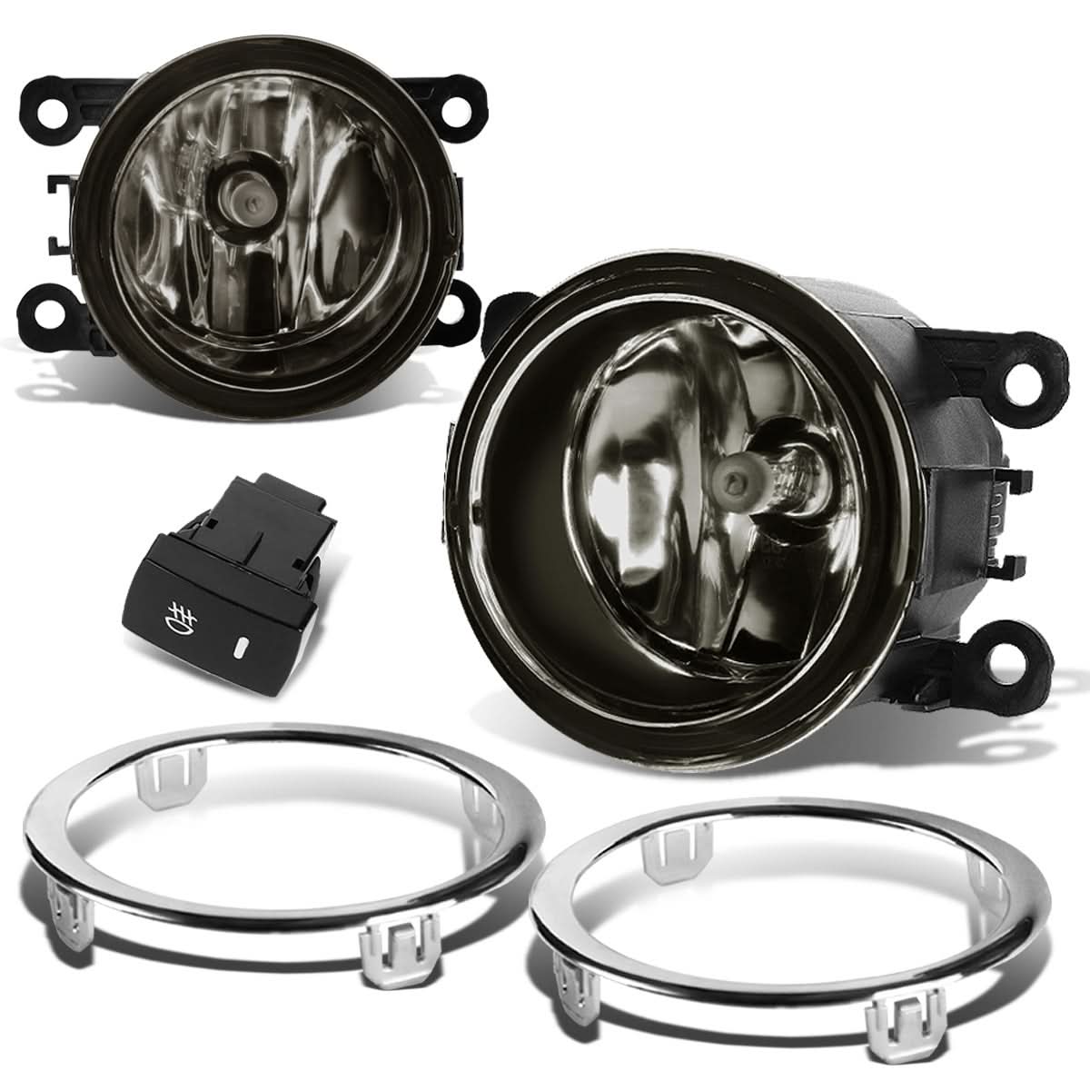 2012-2015 Honda Pilot Fog Lights with Switch & Bezel - Smoke