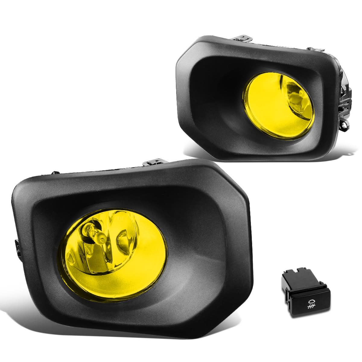 2016-2020 Toyota Tacoma Fog Lights with Switch & Bezel - H11 Amber