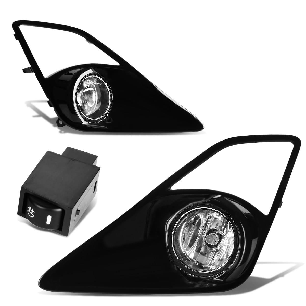 2013-2016 Scion FRS Fog Lights with Switch & Bezel - Chrome/Clear