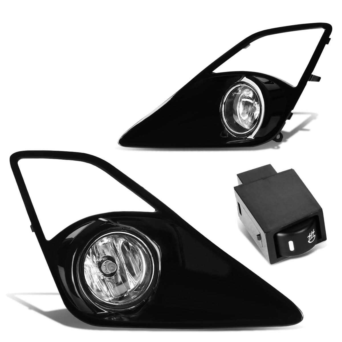 2013-2016 Scion FRS Fog Lights with Switch & Bezel - Chrome/Clear