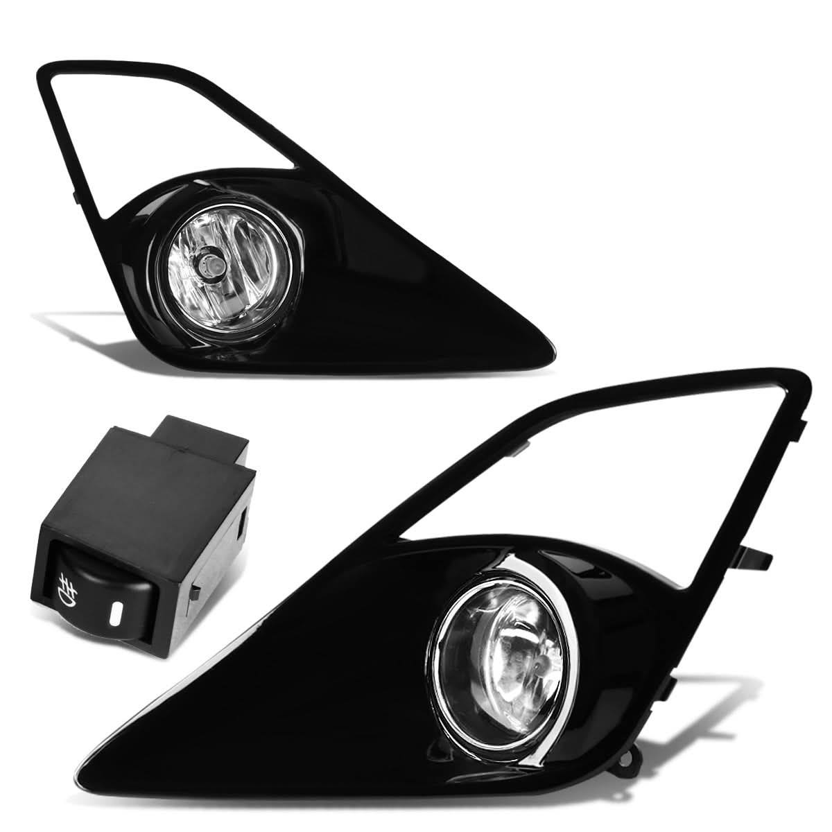 2013-2016 Scion FRS Fog Lights with Switch & Bezel - Chrome/Clear