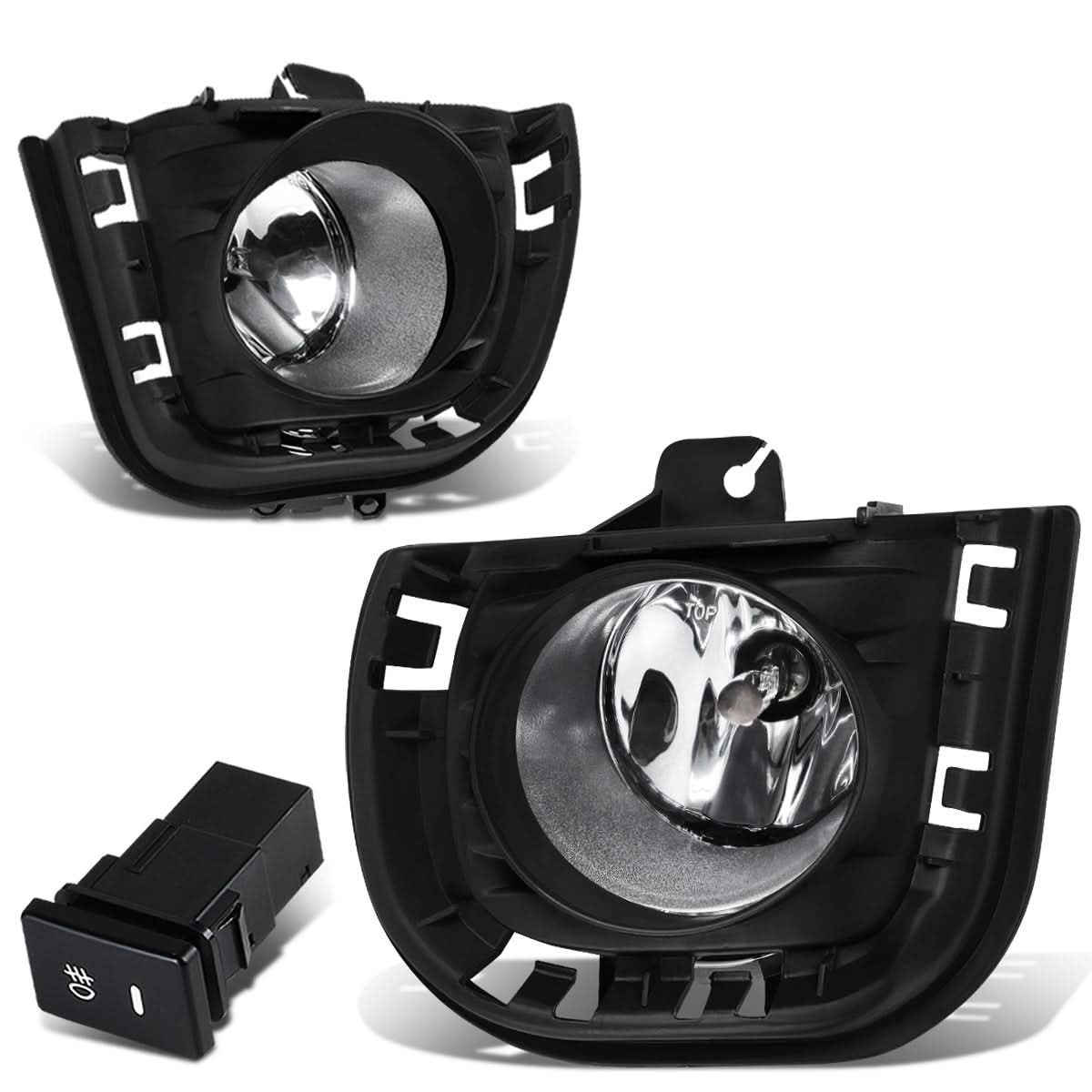 2014-2016 Scion tC Fog Lights with Switch & Bezel - Chrome/Clear