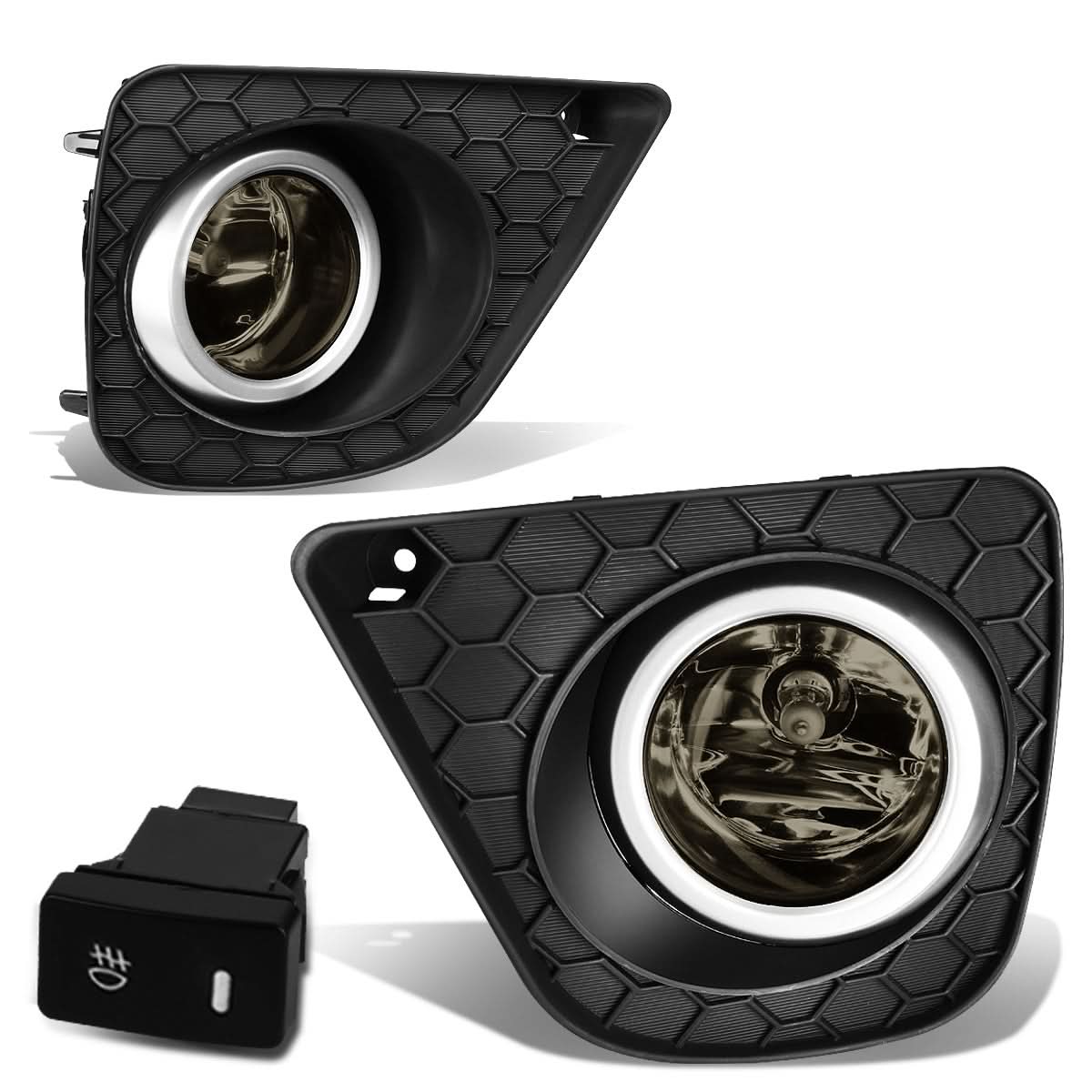 2013-2015 Honda Accord Coupe Fog Lights with Switch & Bezel - Smoke