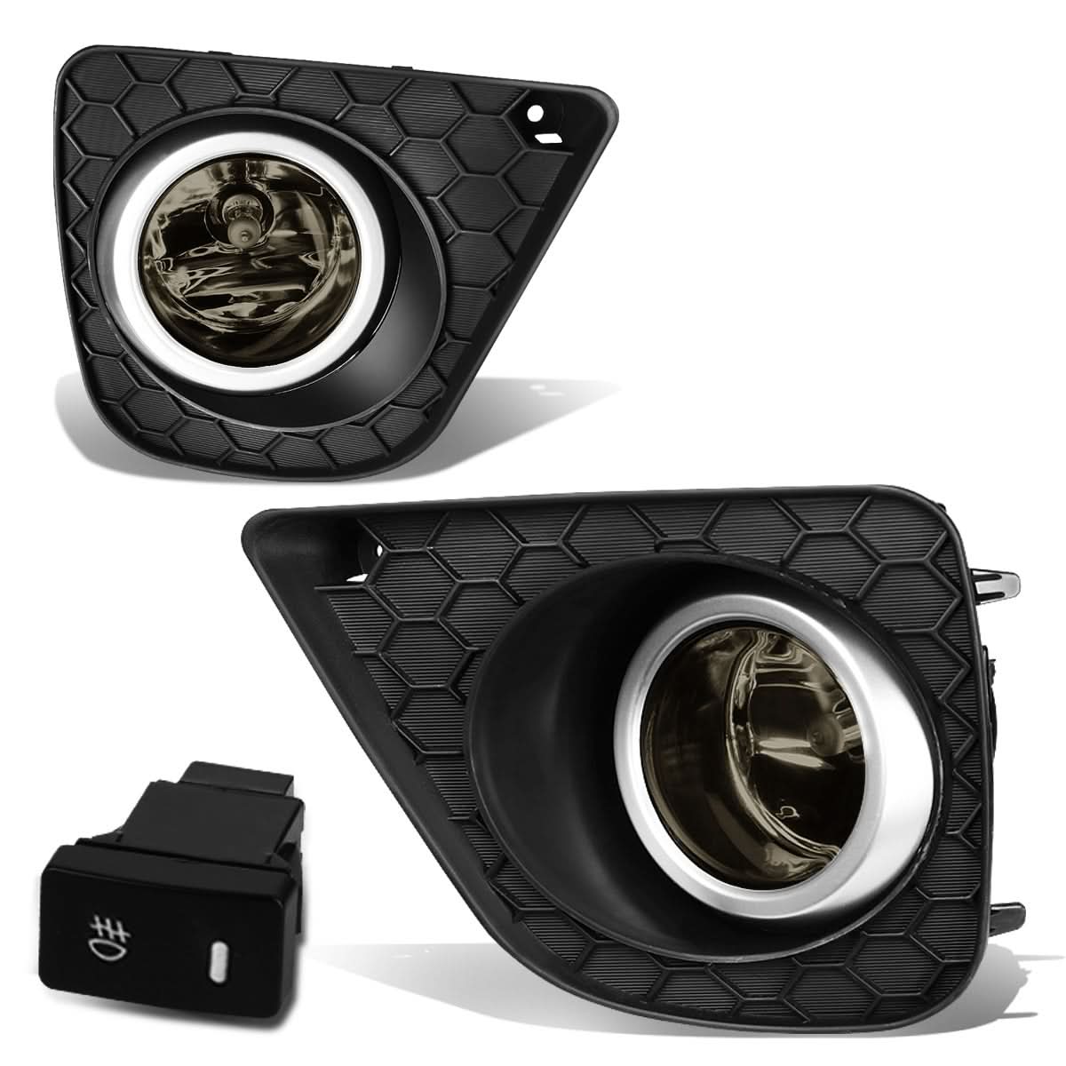 2013-2015 Honda Accord Coupe Fog Lights with Switch & Bezel - Smoke