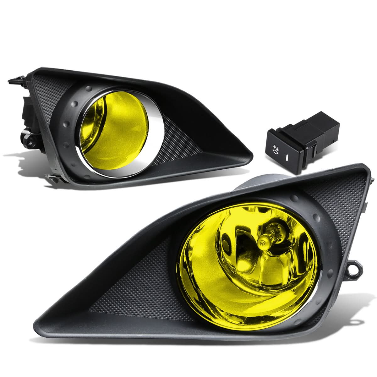 2009-2010 Toyota Corolla Fog Lights with Switch & Bezel - H11 Amber