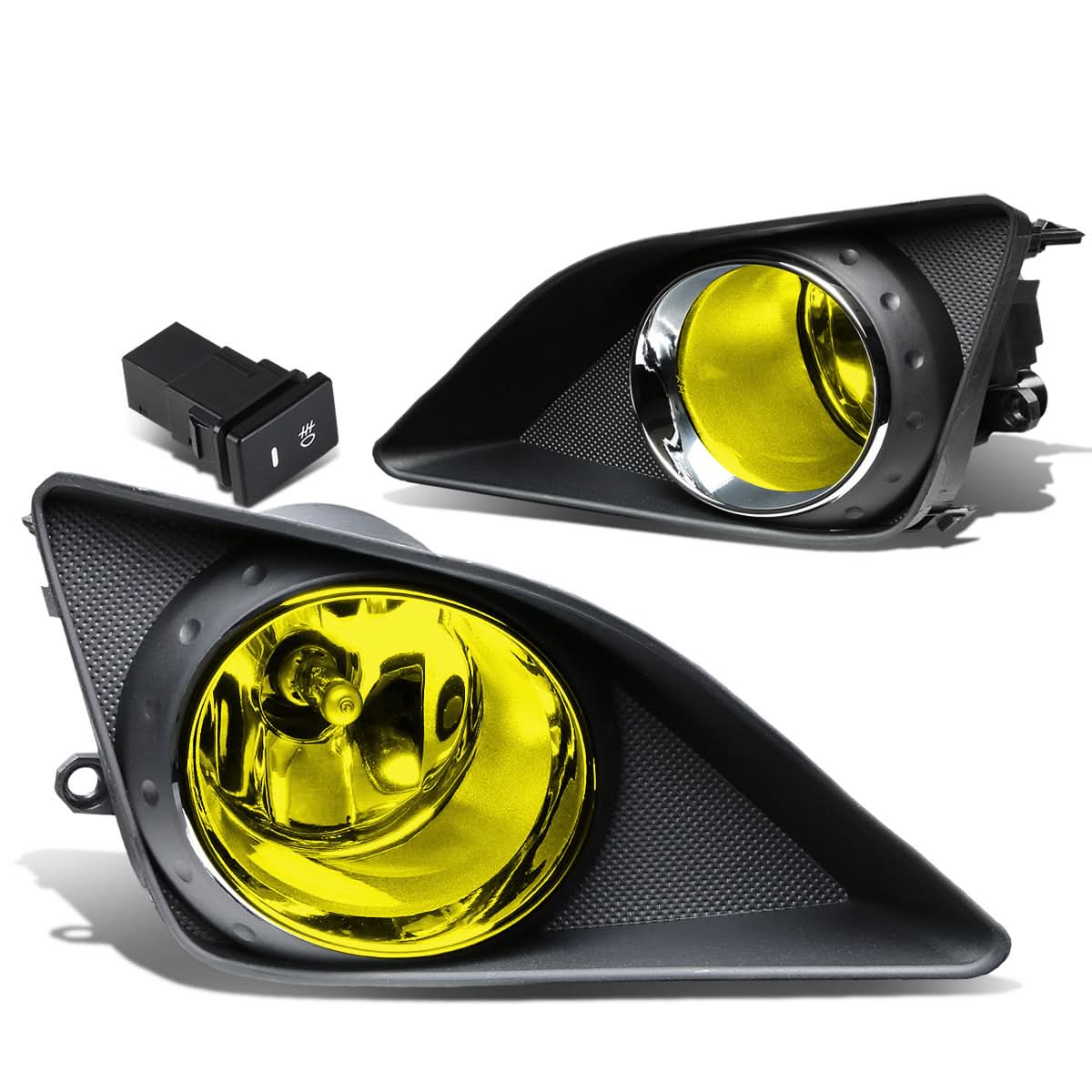 2009-2010 Toyota Corolla Fog Lights with Switch & Bezel - H11 Amber