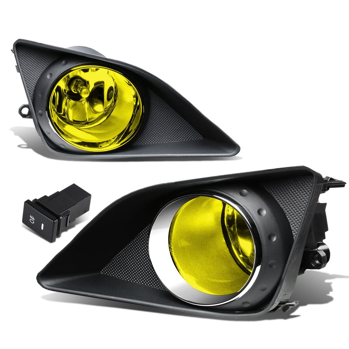 2009-2010 Toyota Corolla Fog Lights with Switch & Bezel - H11 Amber