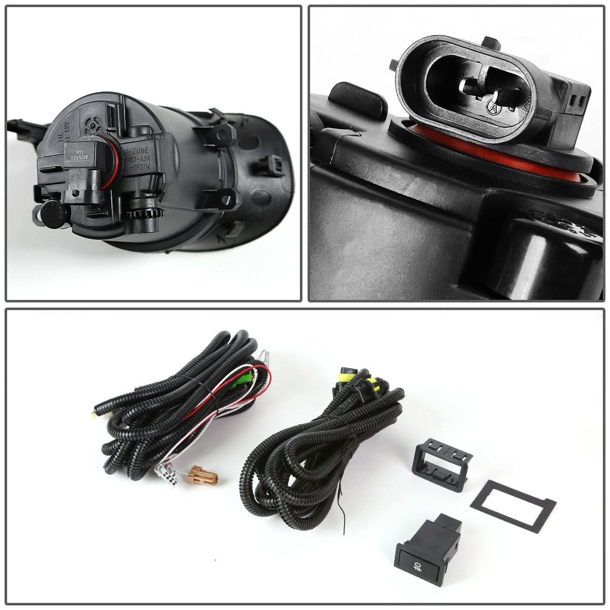 06-08 Toyota Yaris Hatchback Fog Lights with Switch & Bezel H11