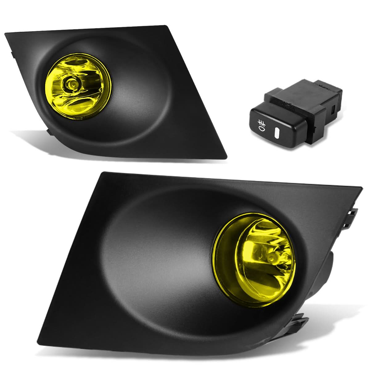 2007-2011 Nissan Versa Fog Lights with Switch & Bezel - H11 Amber