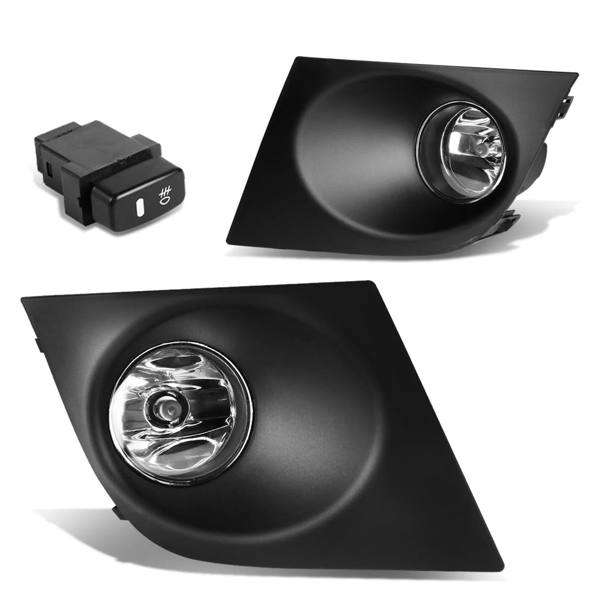2007-2011 Nissan Versa Fog Lights with Switch & Bezel H11 Chrome