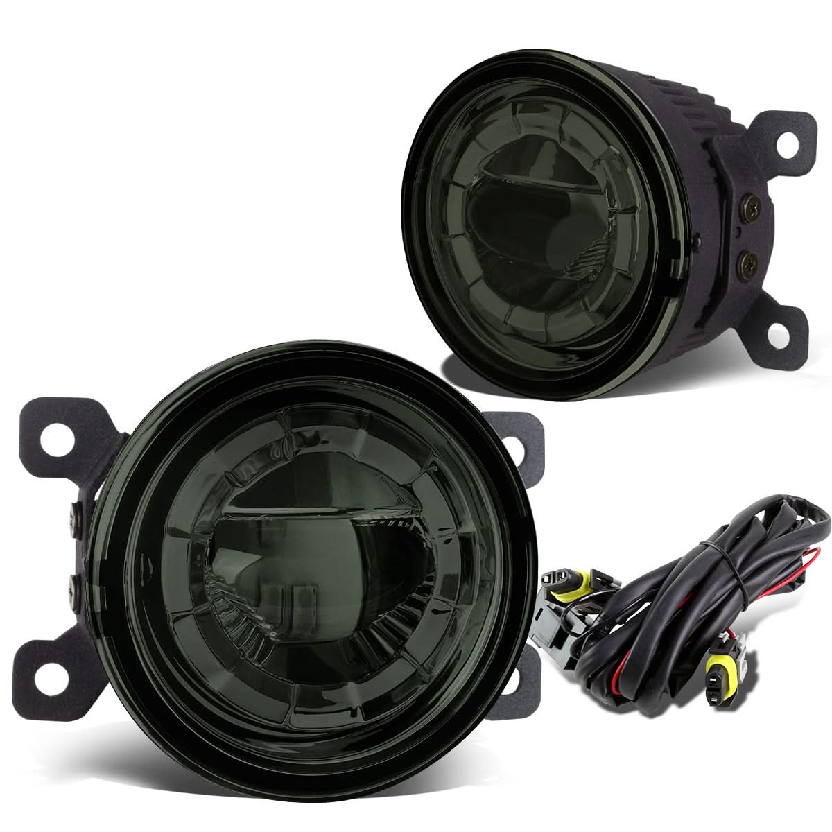 05-16 Multiple Models 3.5" Round LED Projector Fog Lights - Smoke