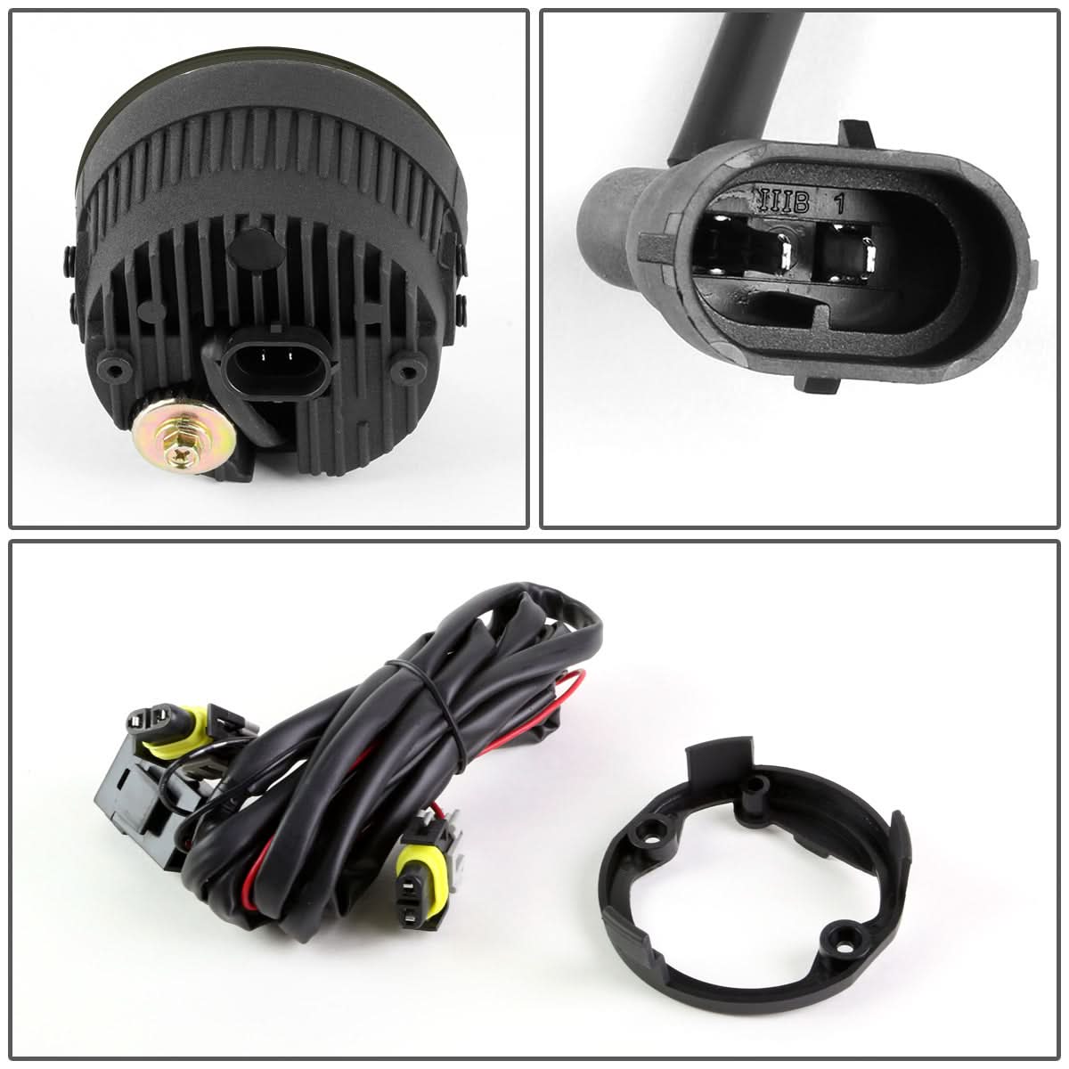 05-16 Multiple Models 3.5" Round LED Projector Fog Lights - Smoke