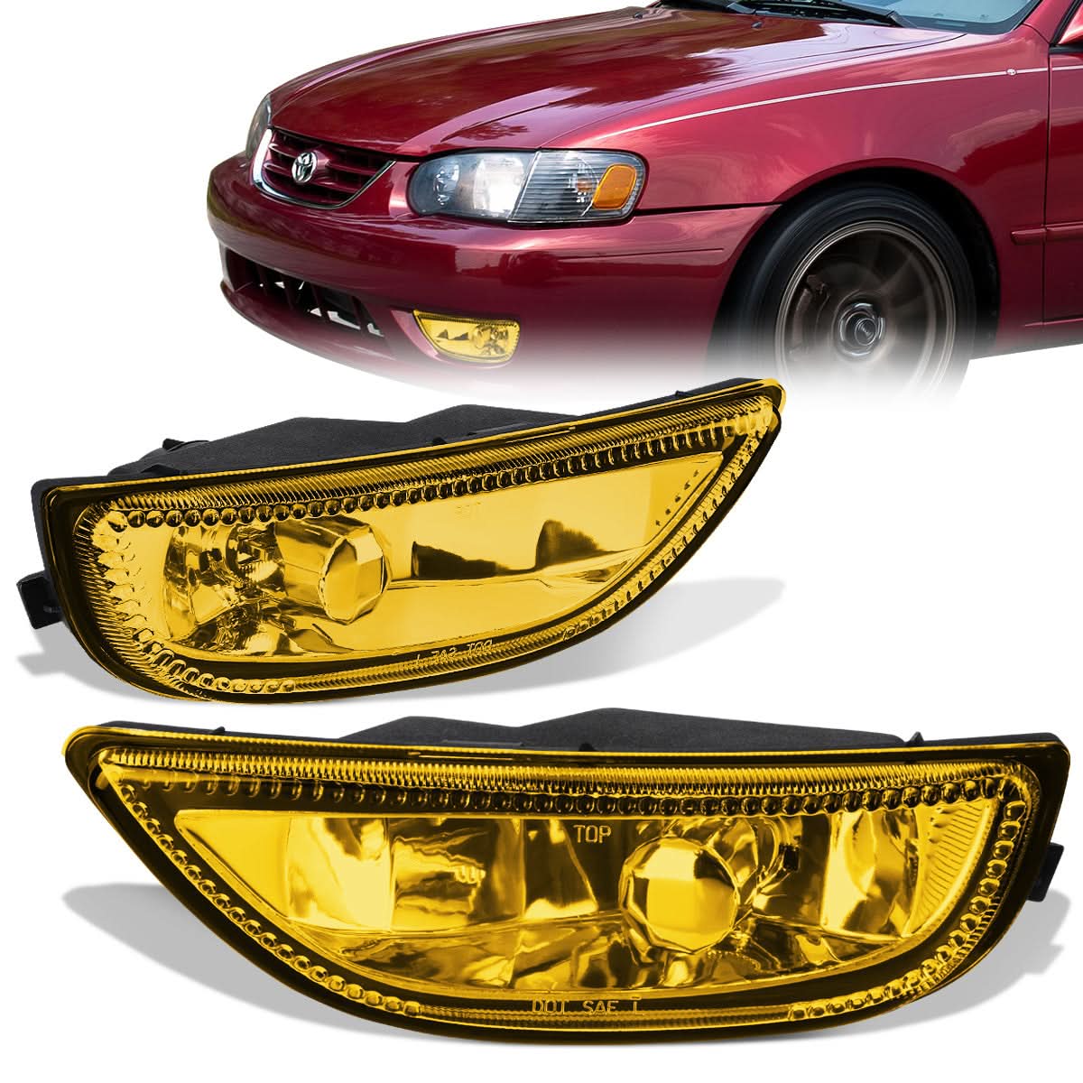 01-02 Toyota Corolla H11 Amber Fog Lights