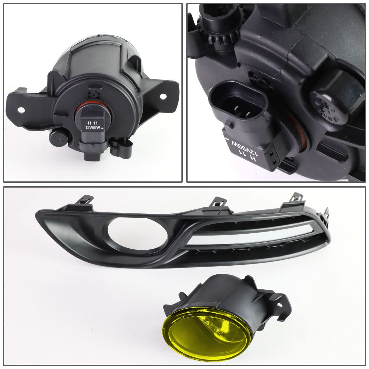 2013-2016 Nissan Sentra Fog Lights with Switch & Bezel - 58 Bulb