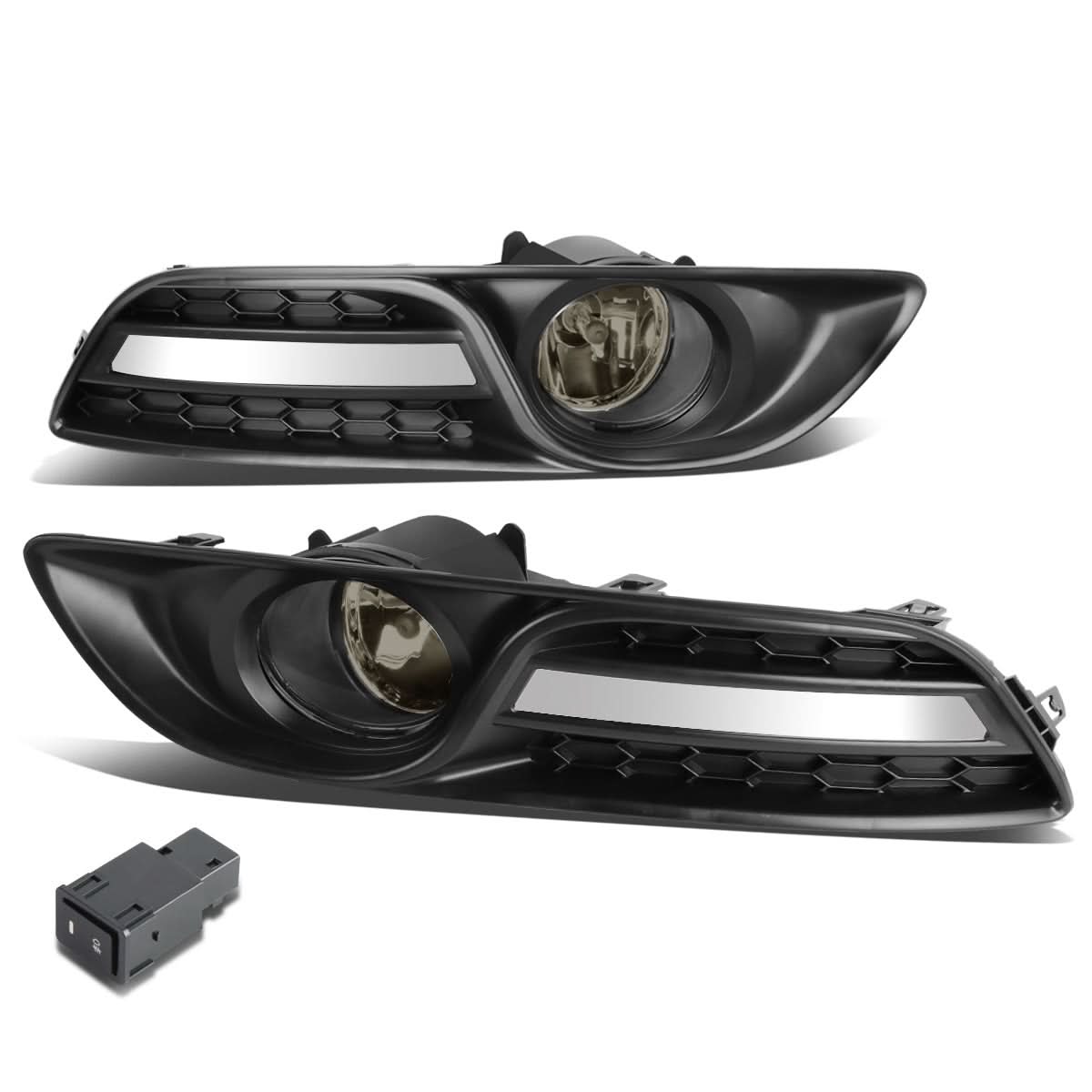 2013-2016 Nissan Sentra 4-Door Fog Lights with Switch & Bezel - Smoke