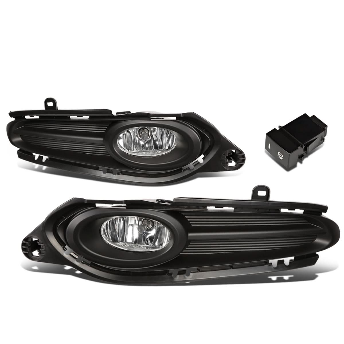 2016-2018 Honda HR-V Fog Lights with Switch & Bezel - Chrome/Clear
