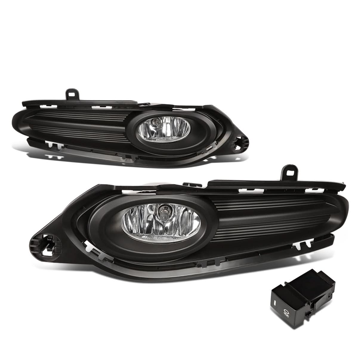2016-2018 Honda HR-V Fog Lights with Switch & Bezel - Chrome/Clear