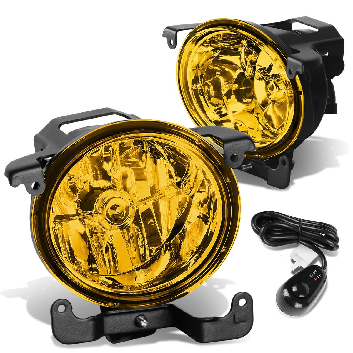 2003-2006 Hyundai Accent Fog Lights with Switch - 881 Bulb Amber