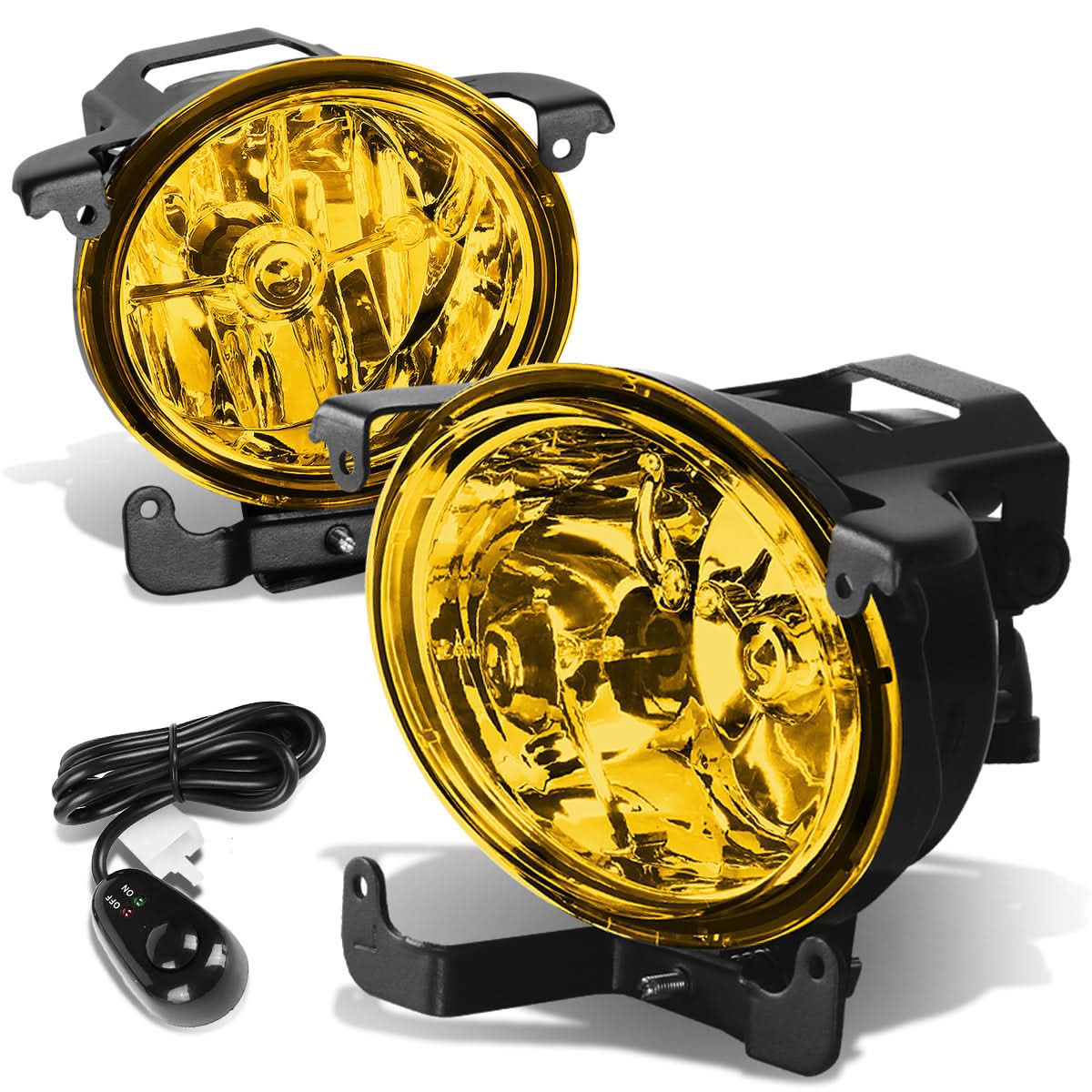 2003-2006 Hyundai Accent Fog Lights with Switch - 881 Bulb Amber