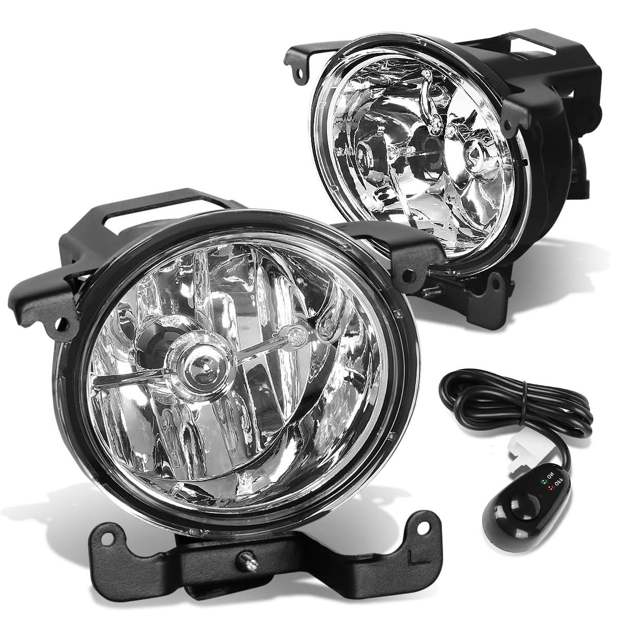 2003-2006 Hyundai Accent Fog Lights with Switch - Chrome/Clear