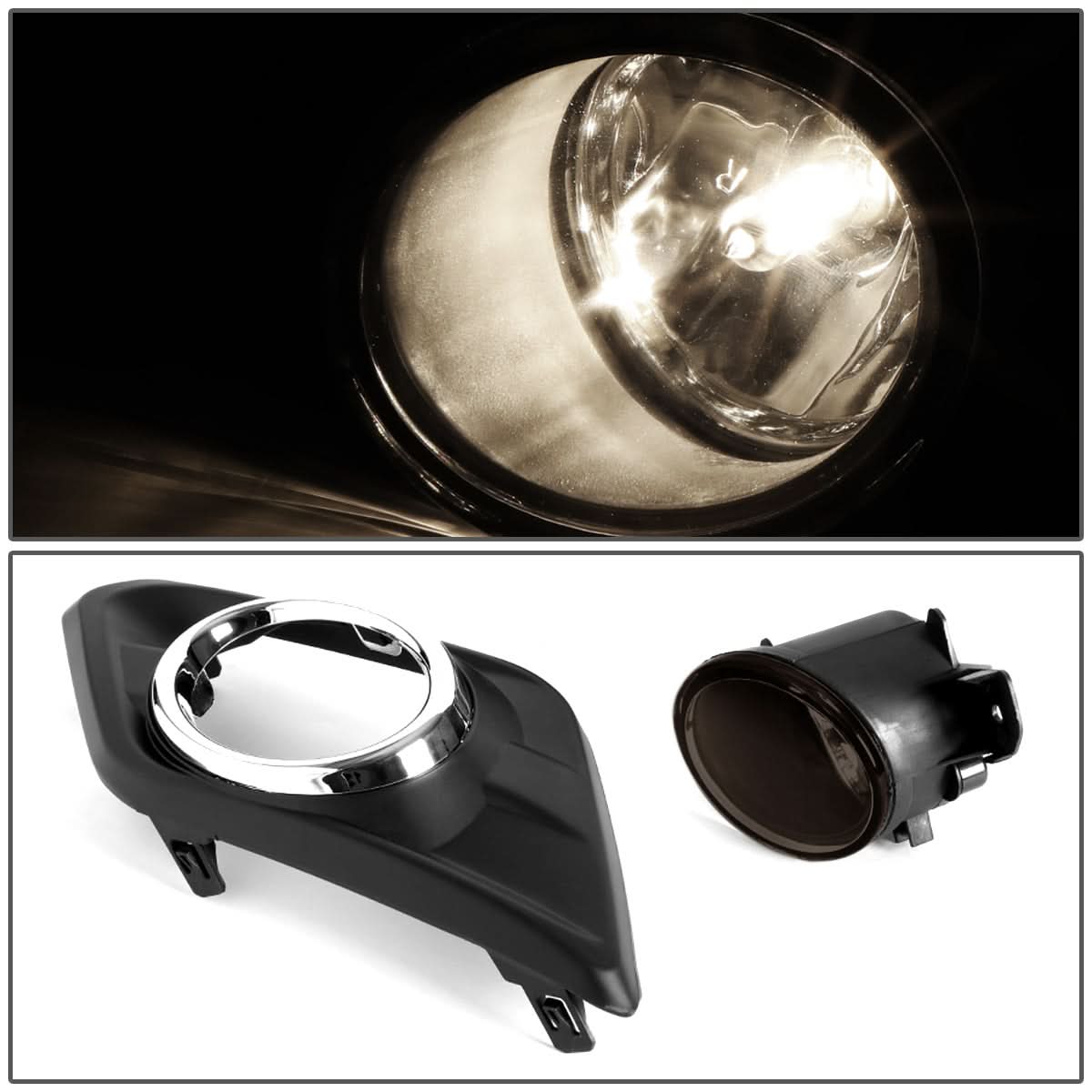 2014-2016 Nissan Rogue Fog Lights with Switch & Bezel - H11 Bulb