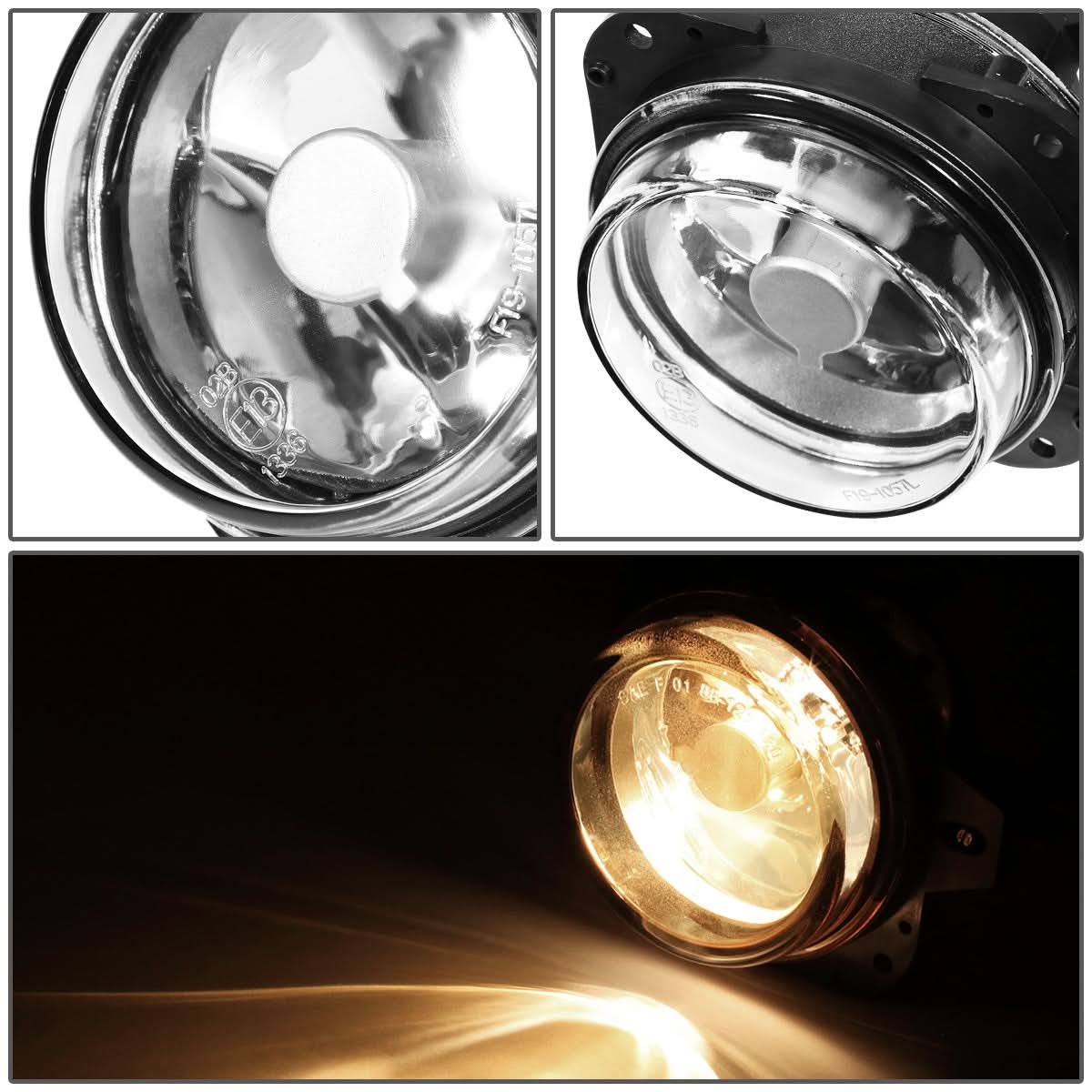 02-08 Mitsubishi Eclipse/Galant Fog Lights with Switch Chrome/Clear