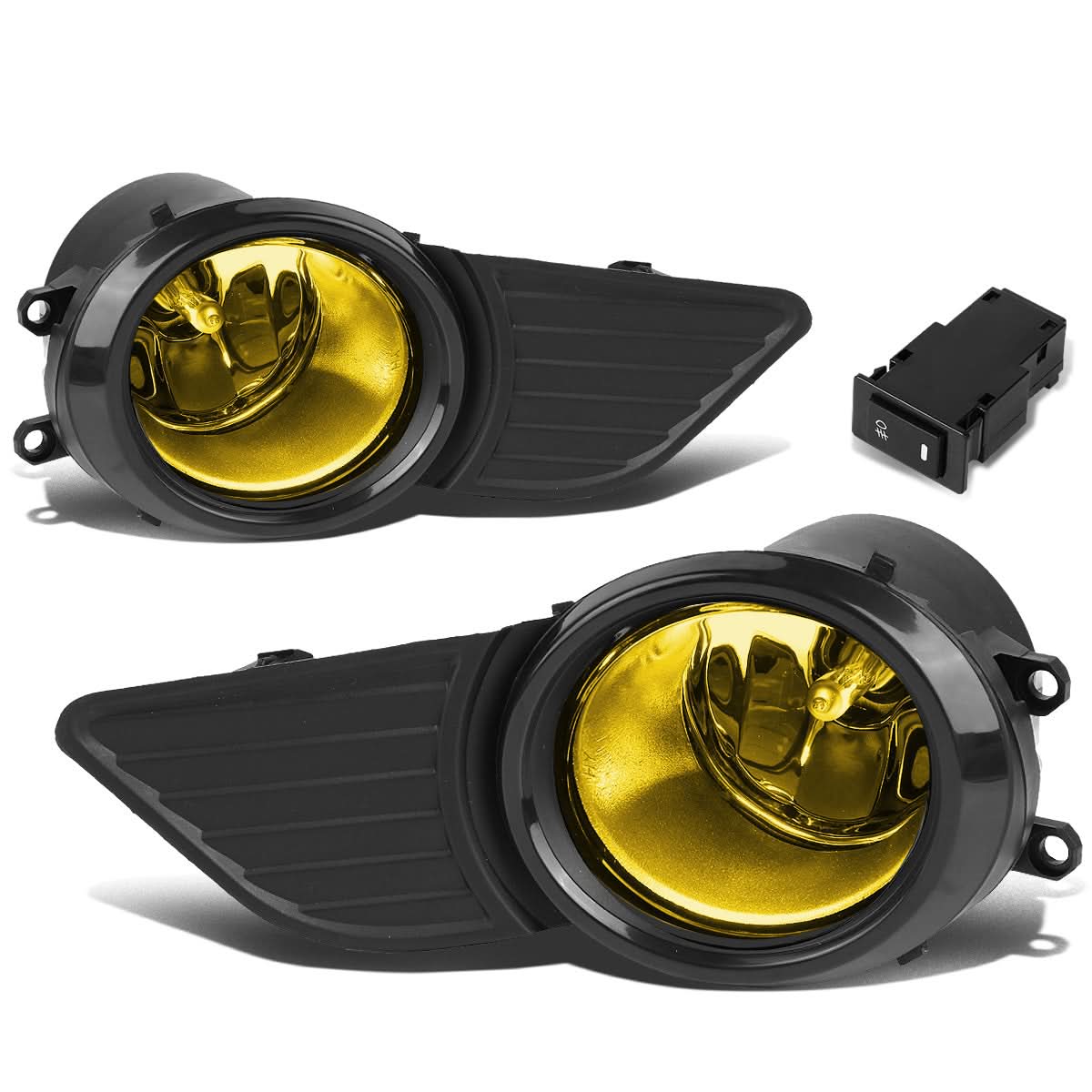 2011-2017 Toyota Sienna Fog Lights with Switch & Bezel H11 Amber
