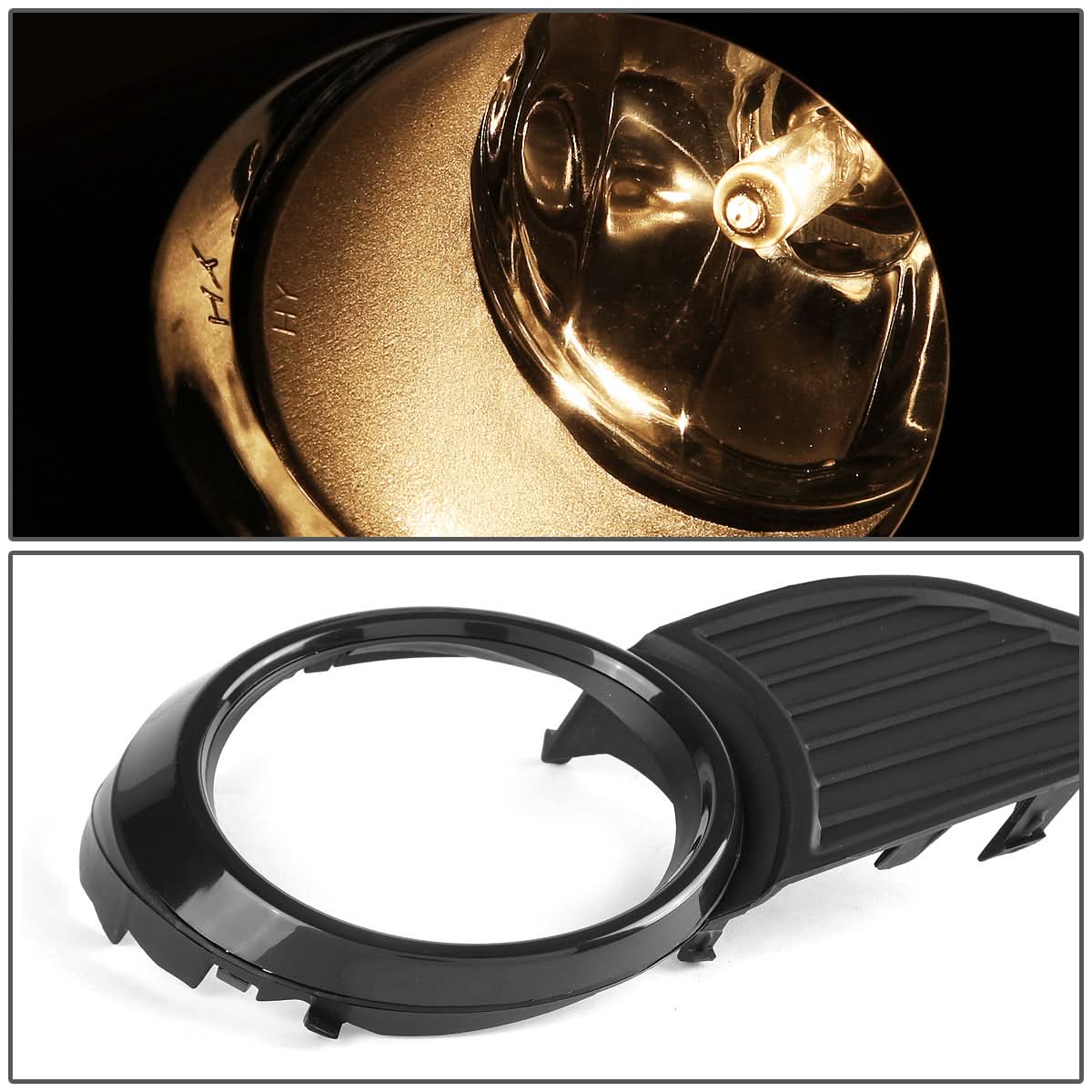 2011-2017 Toyota Sienna Fog Lights with Switch & Bezel - Chrome/Clear