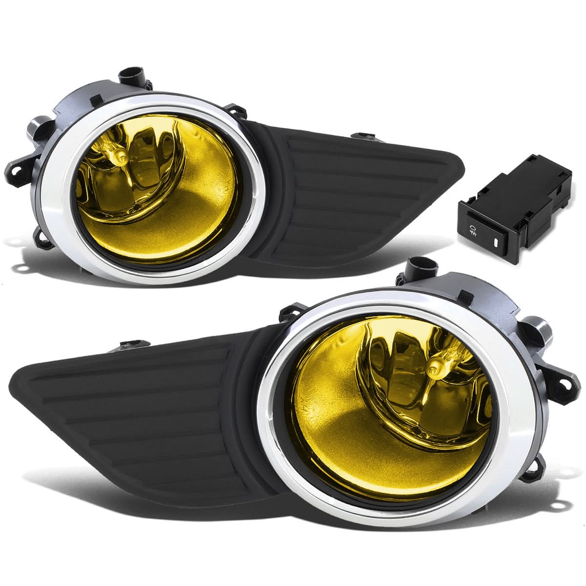 2011-2017 Toyota Sienna Fog Lights with Switch & Chrome Bezel
