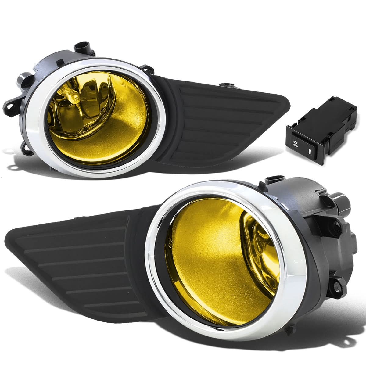 2011-2017 Toyota Sienna Fog Lights with Switch & Chrome Bezel