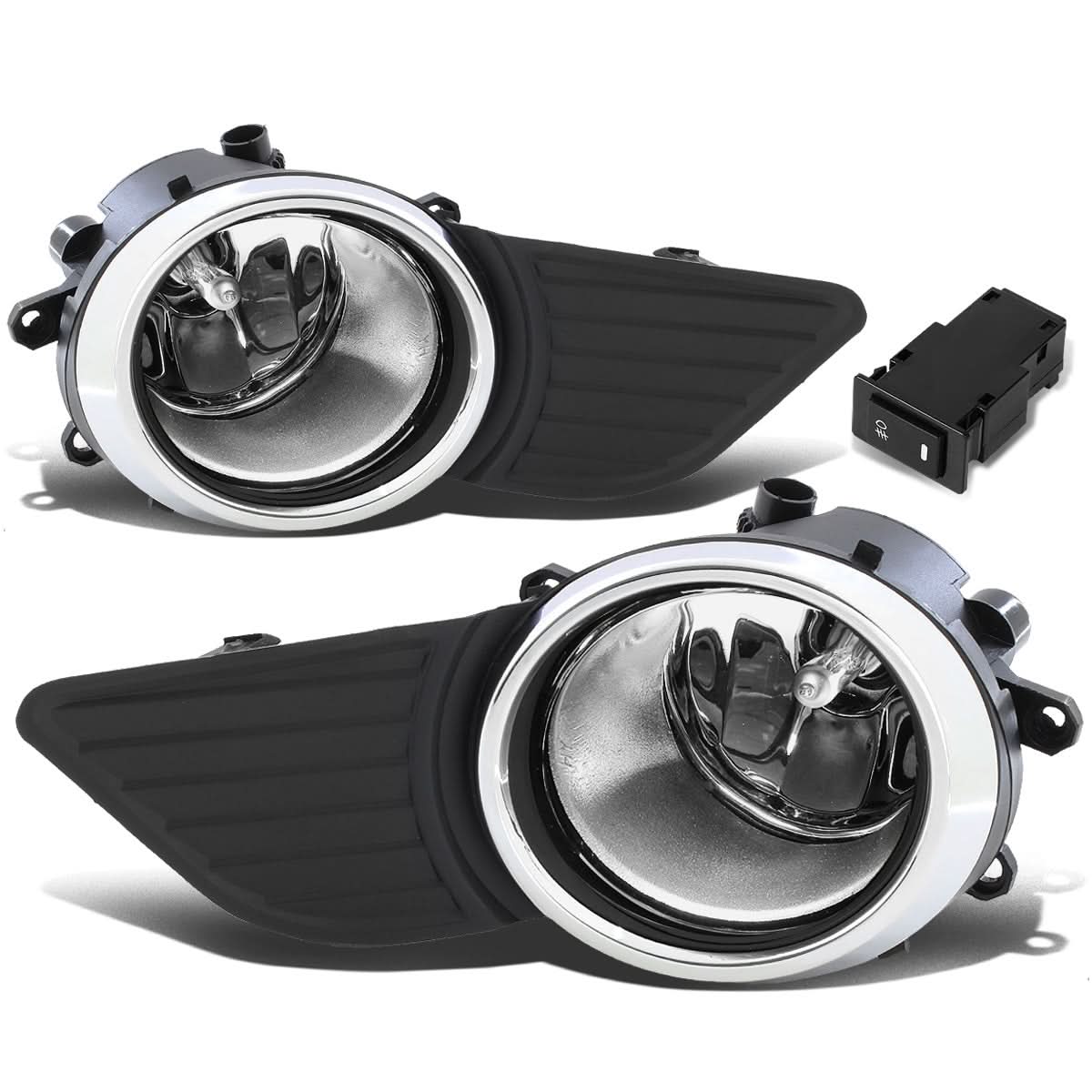 2011-2017 Toyota Sienna Fog Lights with Switch Chrome Bezel H11