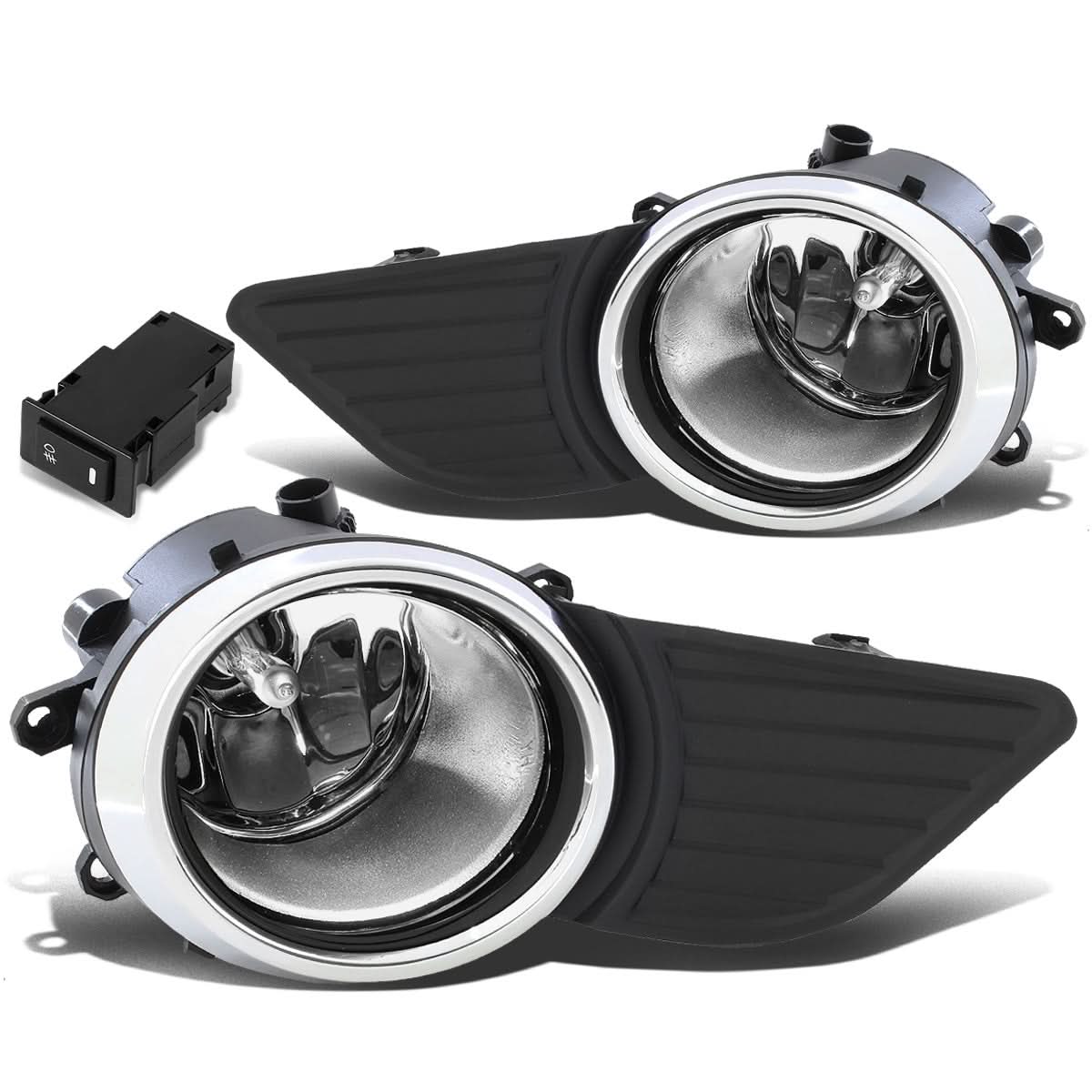 2011-2017 Toyota Sienna Fog Lights with Switch Chrome Bezel H11