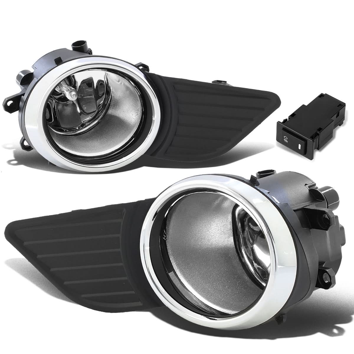 2011-2017 Toyota Sienna Fog Lights with Switch Chrome Bezel H11