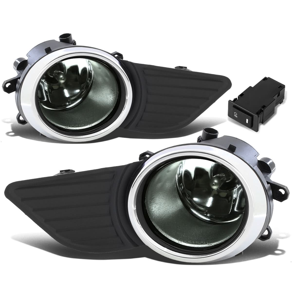 2011-2017 Toyota Sienna Fog Lights with Switch Chrome Bezel Smoke