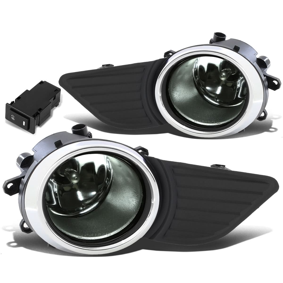 2011-2017 Toyota Sienna Fog Lights with Switch Chrome Bezel Smoke