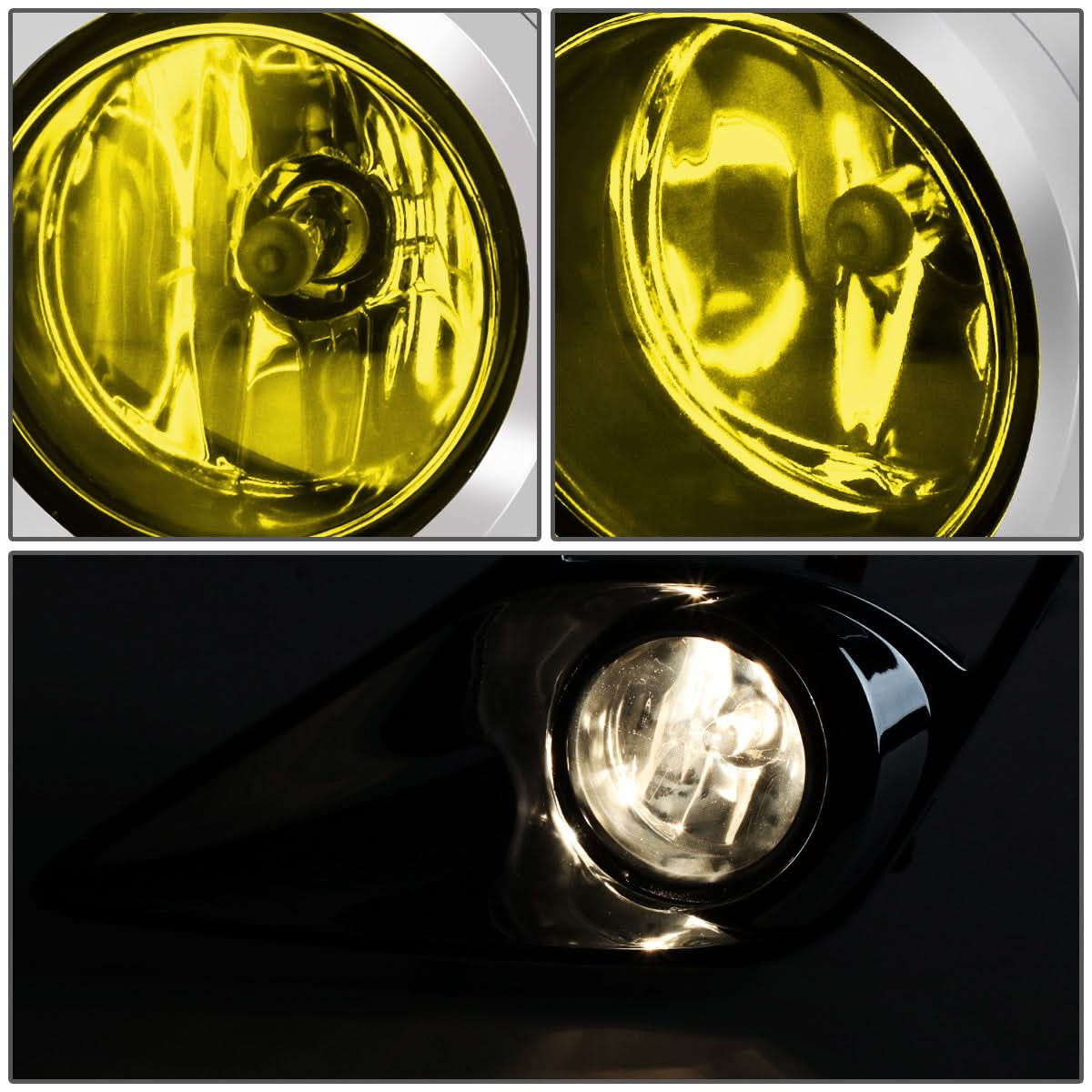2013-2016 Scion FR-S Fog Lights with Switch & Bezel - H11 Amber