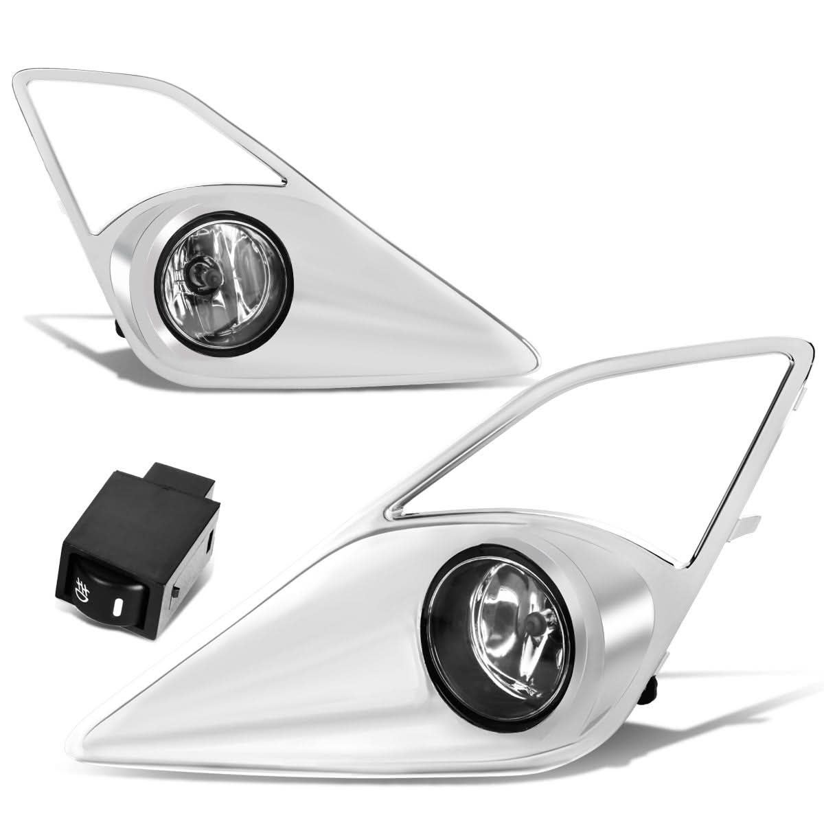 2013-2016 Scion FR-S Fog Lights with Switch & Bezel H11 Chrome Clear
